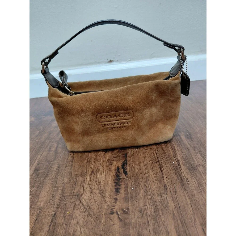 coach Mini handbag brown Suede - Picture 16 of 16